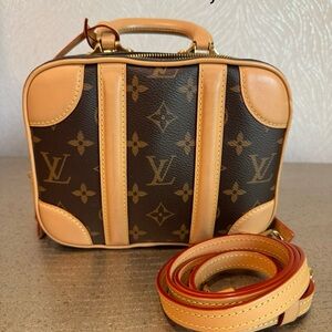 Louis Vuitton Brown and Tan Monogram Shoulder Bag